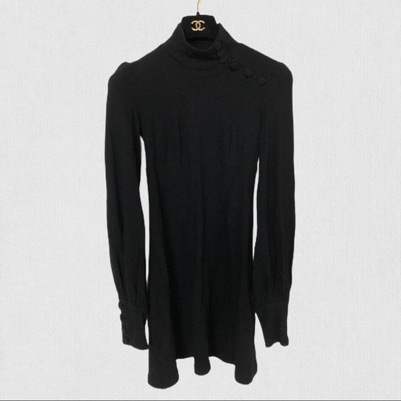 Jill Stuart wool turtleneck flared mini dress S - Picture 4 of 6